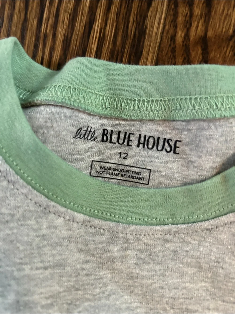 Kids Moose Graphic Pajama Set - Gray Top & Green Pants